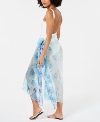 Cejon Ethereal Peony Flower-Print Oversized Wrap - Machann.com