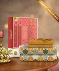 Celebration Queen Bedsheet Set, Mehfil Mustard | 144 TC Cotton| 2 Pillow Covers