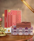 Celebration Queen Bedsheet Set, Mehfil Rust | 144 TC Cotton| 2 Pillow Covers