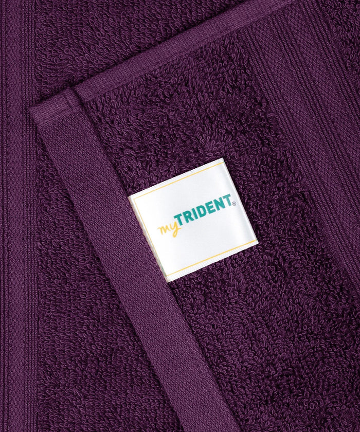 Celebration Towels 4Pc Set, Aubergine|450GSM, 100% Cotton