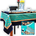 Celtic Dragoncrest Hand?Loomed Cotton Tablecloth — Emerald - Sweet Us