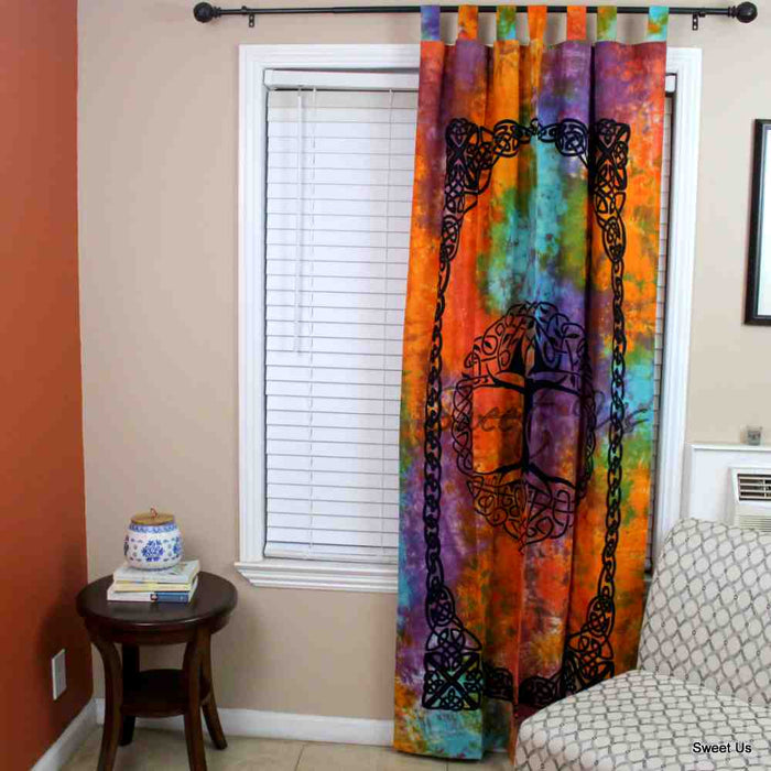 Celtic Tree of Life Cotton Curtain — Aurora Knotwork - Sweet Us