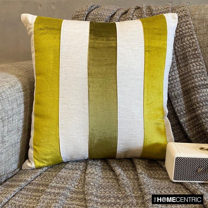Chartreuse Green Velvet Throw Pillow Cover - Velvet Band Chartreuse