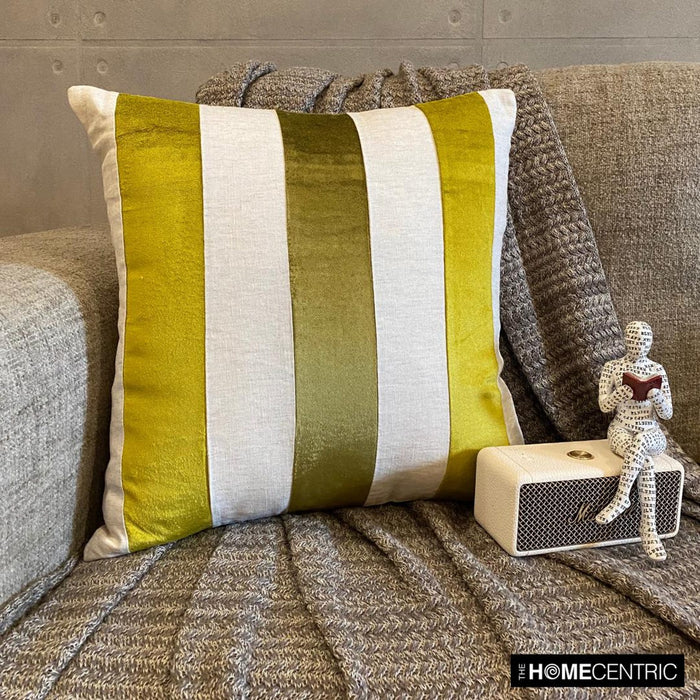 Chartreuse Green Velvet Throw Pillow Cover - Velvet Band Chartreuse