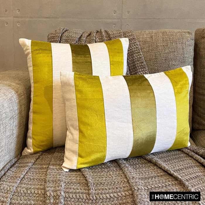 Chartreuse Green Velvet Throw Pillow Cover - Velvet Band Chartreuse
