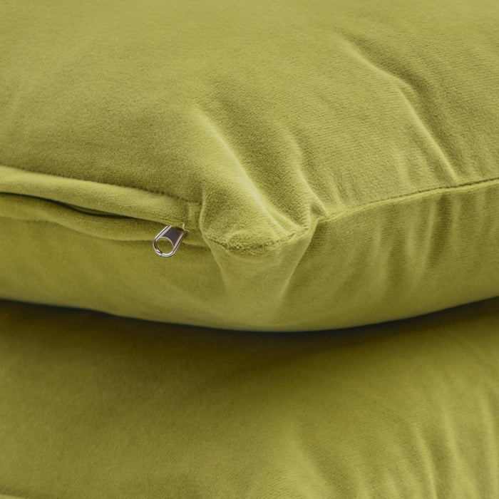 Chartreuse Plain Velvet Throw Pillow Cover - Chartreuse Velvet