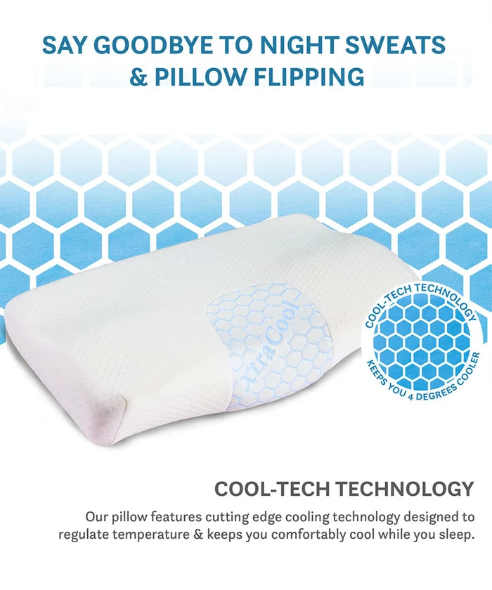 Classic Cool Tech neck Support Comfort 1 Pc Pillow|220 GSM Spun Polyester