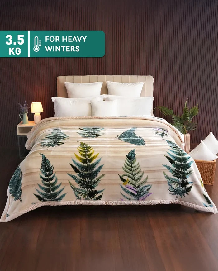 Classic Cozy Cocoon 2 ply Double Mink Blanket, Ren|3.5 KG