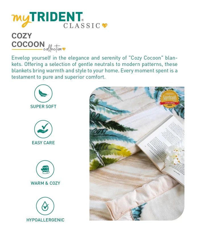 Classic Cozy Cocoon 2 ply Double Mink Blanket, Ren|3.5 KG