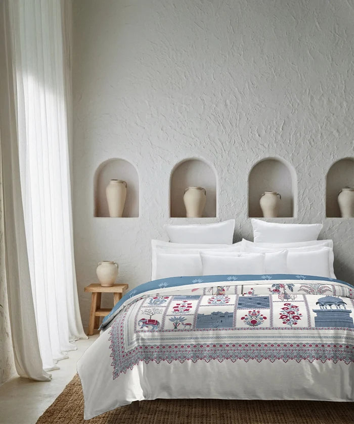 Classic Safarnama Double  AC Comforter, The Caravans| 210 TC Cotton Shell 150 GSM Polyester Filling