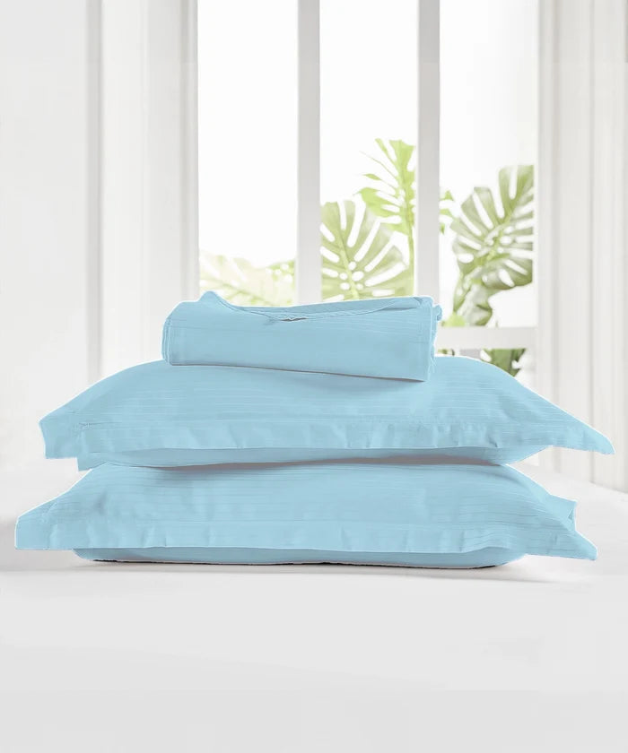 Classic Style me Solid King Bedsheet Set, Orion | 210TC Cotton| 2 Pillow Covers