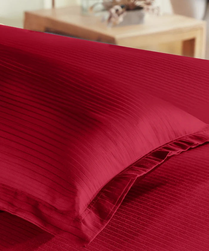Classic Style me Solid Single Bedsheet Set, Blaze| 210TC Cotton | 1 Pillow Cover