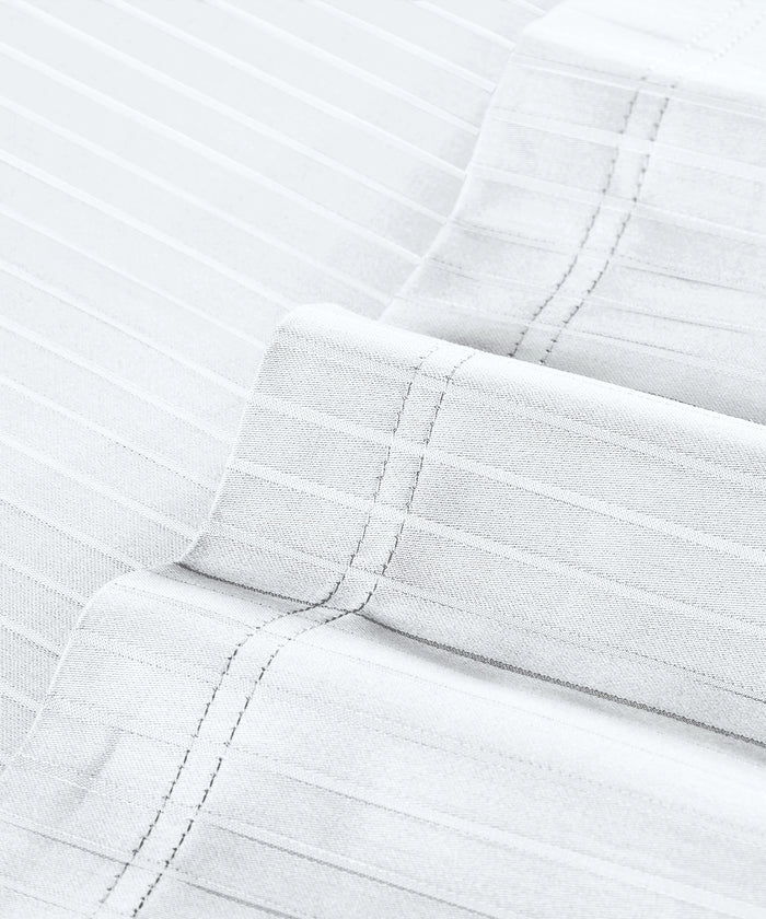 Classic Style me Solid Single Bedsheet Set, White | 210 TC Cotton | 1 Pillow Cover