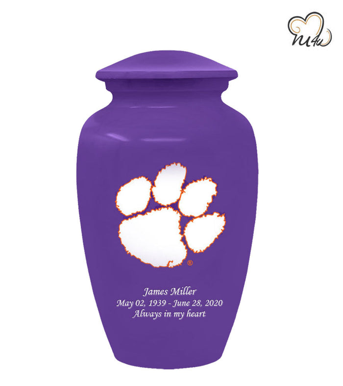 Clemson University Tigers College Cremation Urn - Purple - ExquisiteUrns