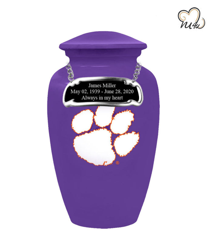 Clemson University Tigers College Cremation Urn - Purple - ExquisiteUrns