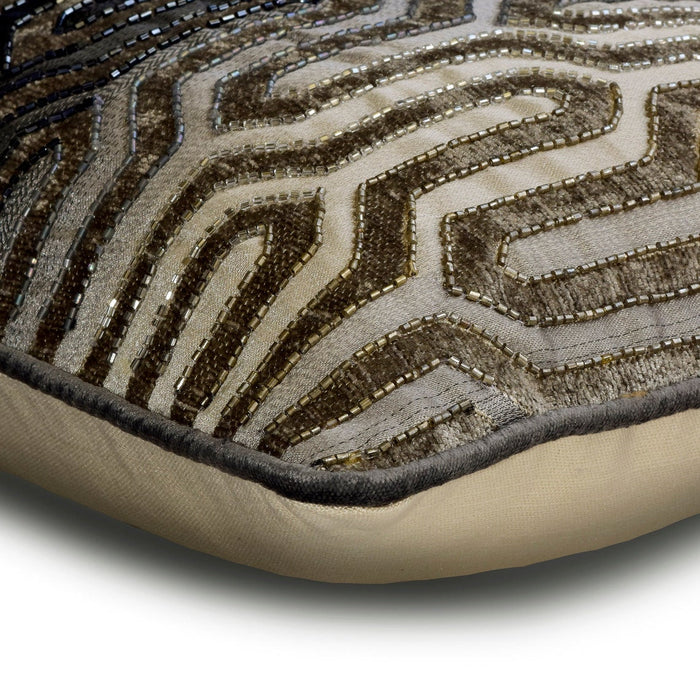 Closet Factor - Brown Velvet Lumbar Pillow Cover