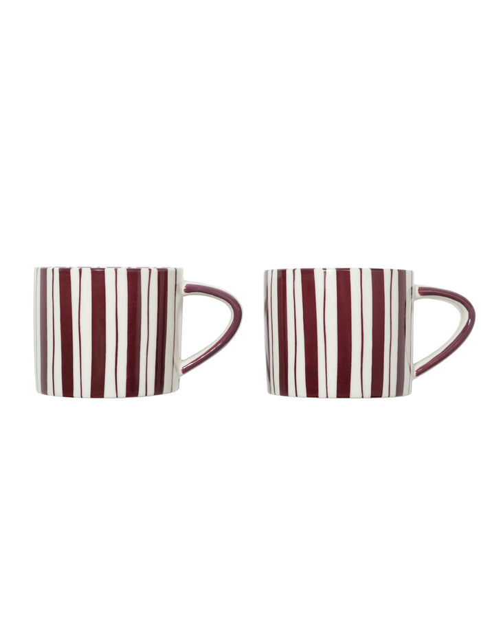 Coffee Cup, Cherry Lacquer Set of 2