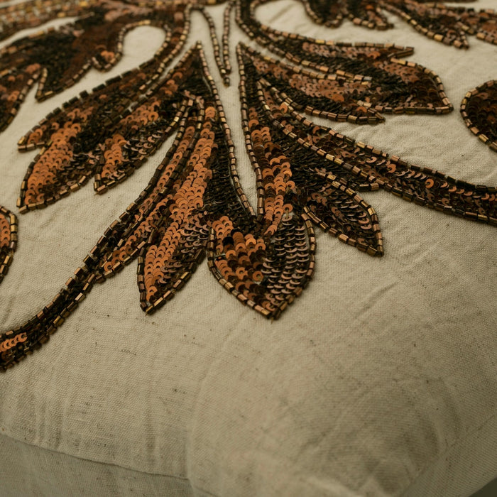 Copper Alchemist - Copper Linen Throw Pillow Cover