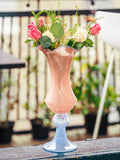 Coral Sunset Ripple Vase