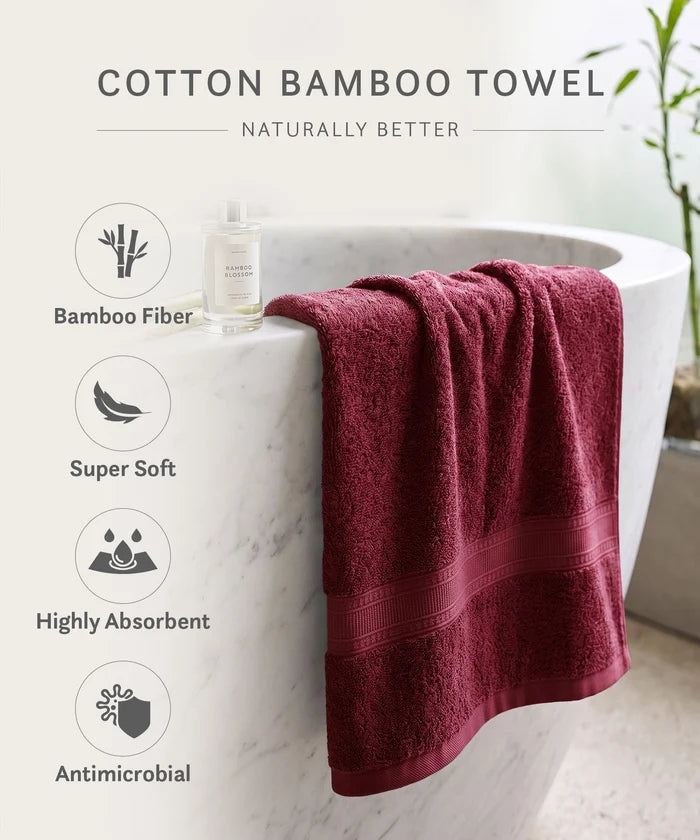 Cotton Bamboo 1 Pc Bath Towel, Desert Dreams| 600 GSM