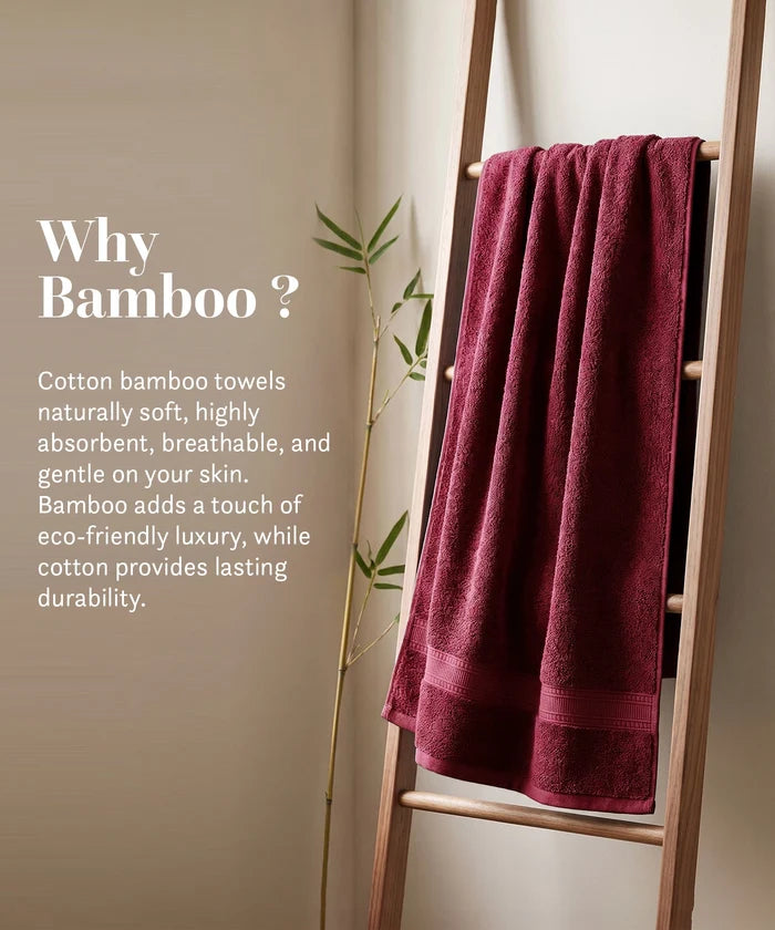 Cotton Bamboo 1 Pc Bath Towel, Desert Dreams| 600 GSM