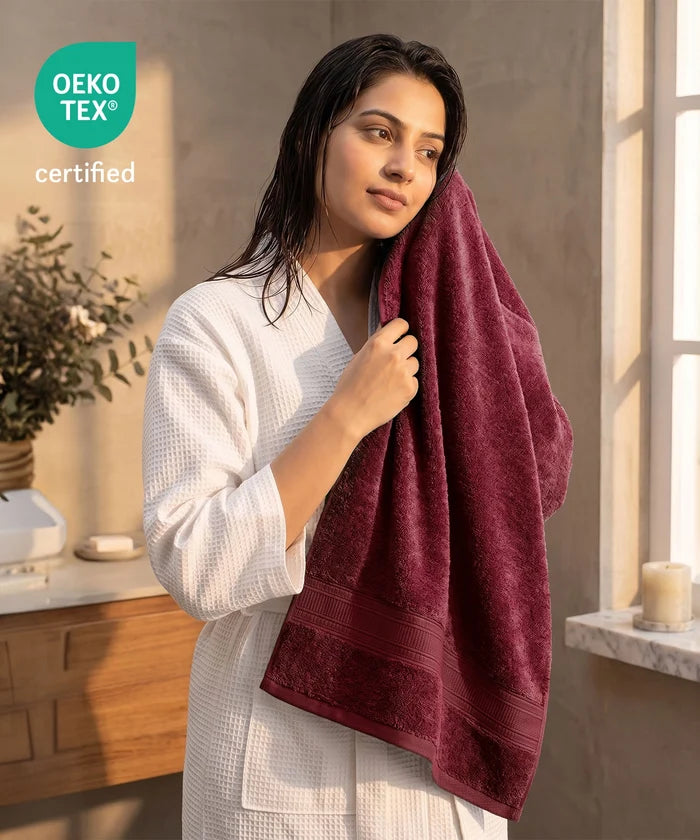 Cotton Bamboo 1 Pc Bath Towel, Desert Dreams| 600 GSM