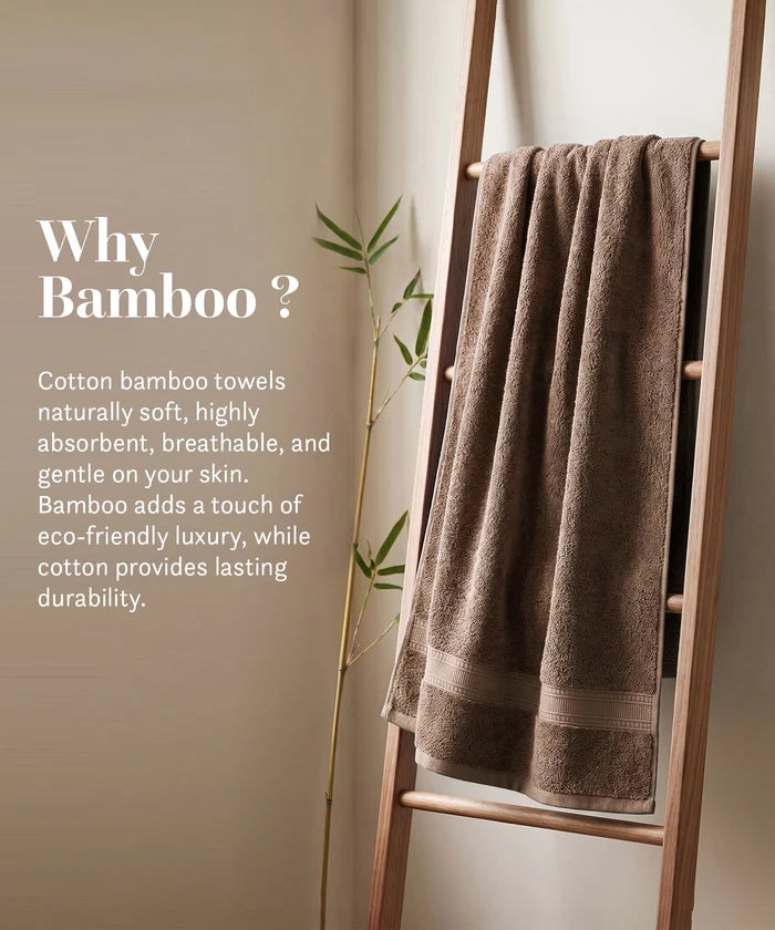 Cotton Bamboo 1 Pc Bath Towel, Rich Mahogany| 600 GSM