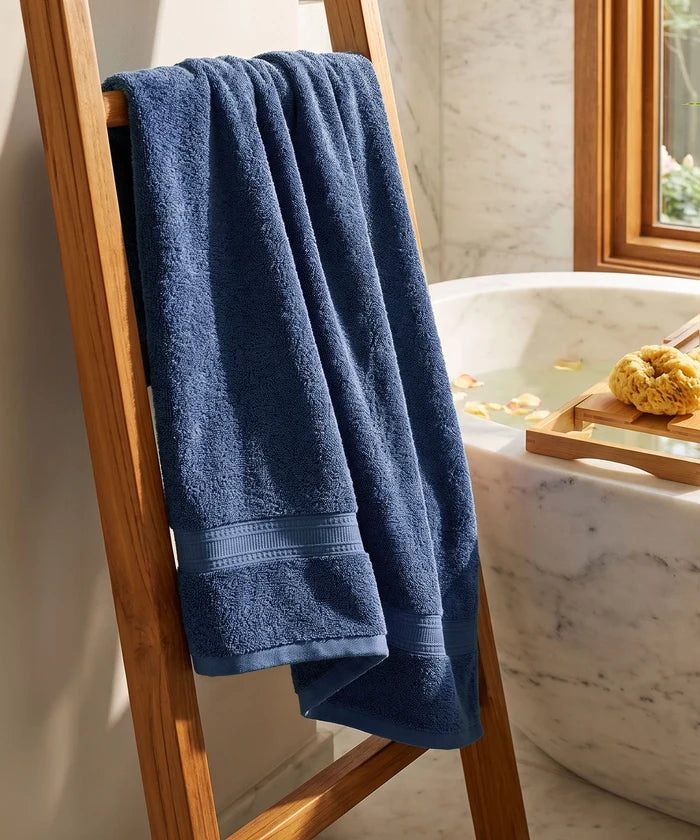 Cotton Bamboo 1 Pc Bath Towel, Yale Blue| 600 GSM