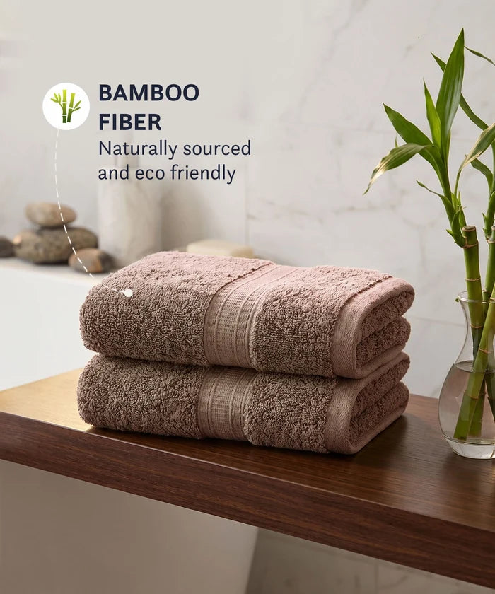 Cotton Bamboo 2 Pc Hand Towel, Rich Mahogany| 600 GSM