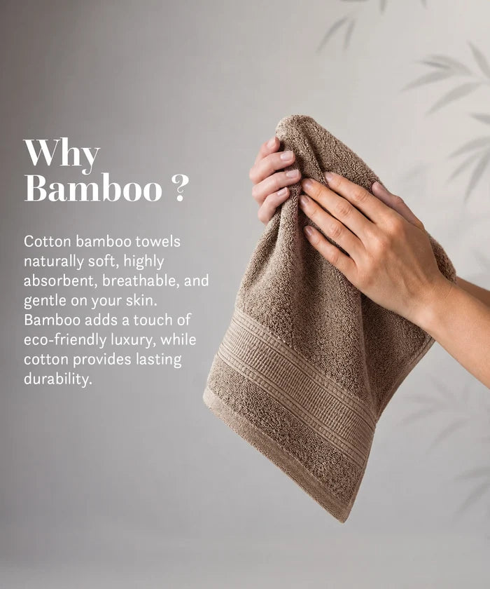 Cotton Bamboo 2 Pc Hand Towel, Rich Mahogany| 600 GSM