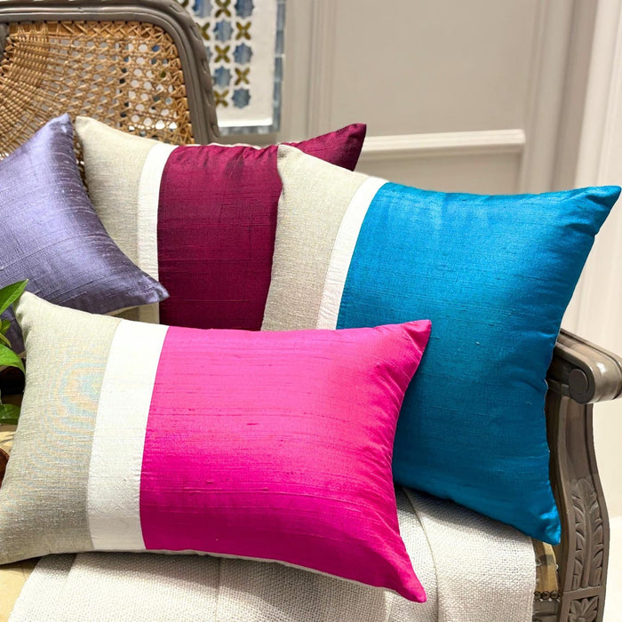 Cranberry Silkastic - Cranberry Silk & Linen Decorative Euro Sham