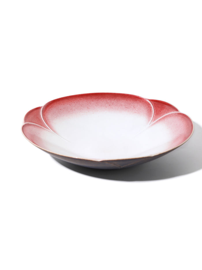 Crimson Petal Deep Plate, 9 inch