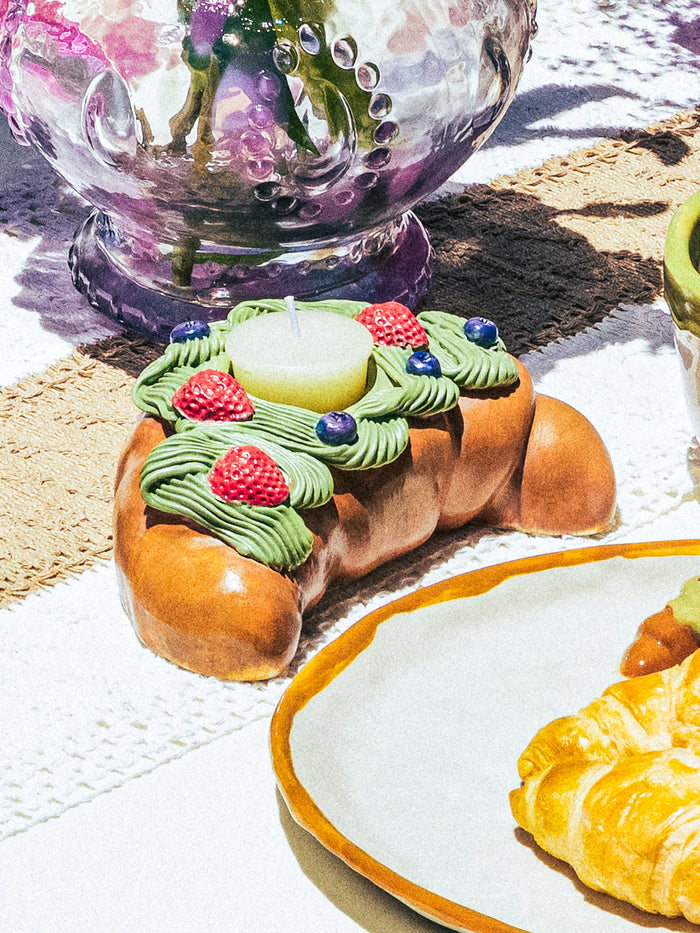 Croissant Candle Holder, Matcha