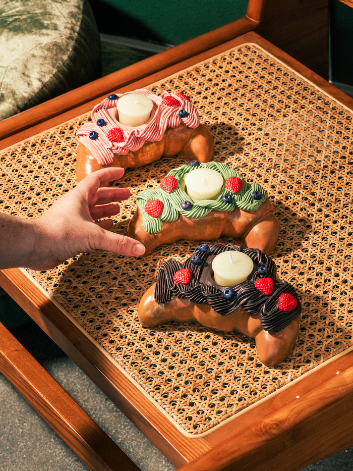 Croissant Delight Ceramic Set of 3, Matcha