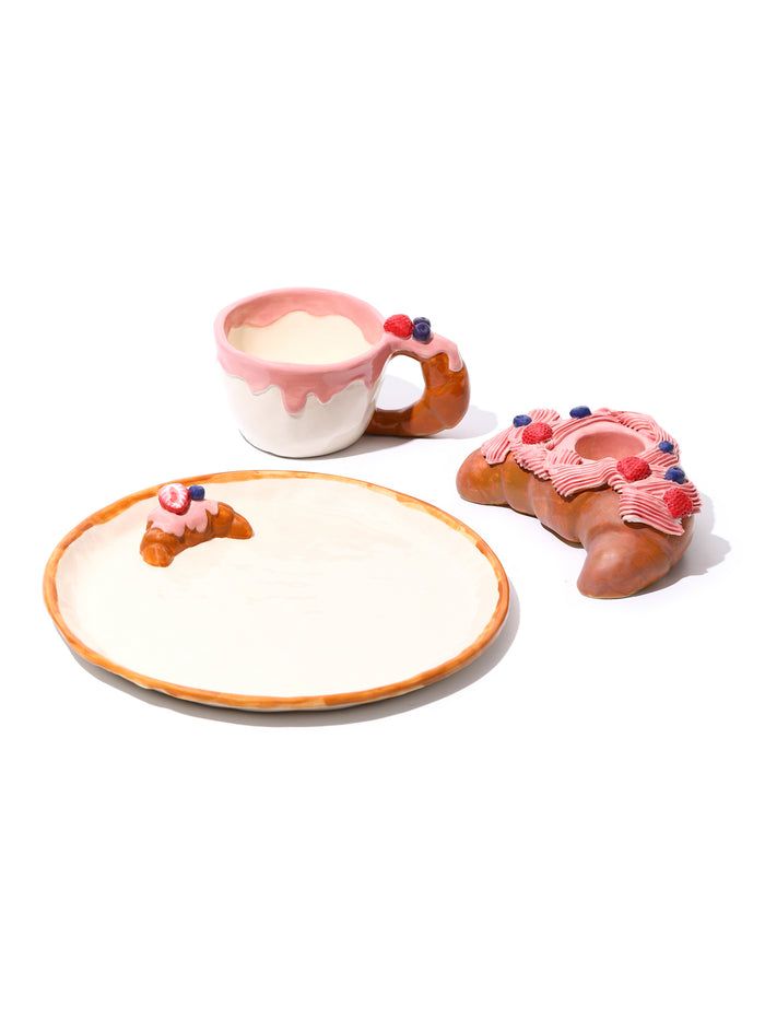 Croissant Coffee Cup, Strawberry