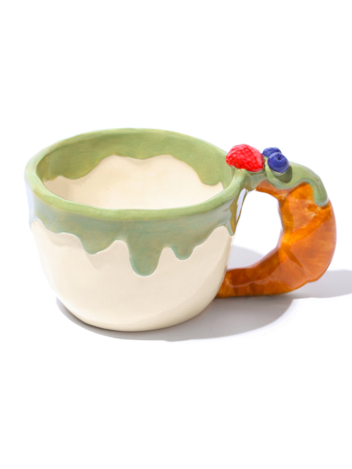 Croissant Delight Ceramic Set of 3, Matcha