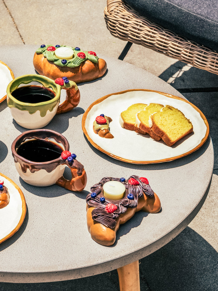 Croissant Plate, 10 Inch, Matcha