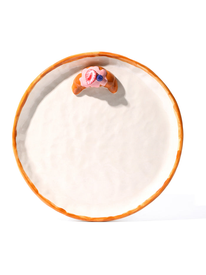Croissant Delight Ceramic Set of 3, Strawberry