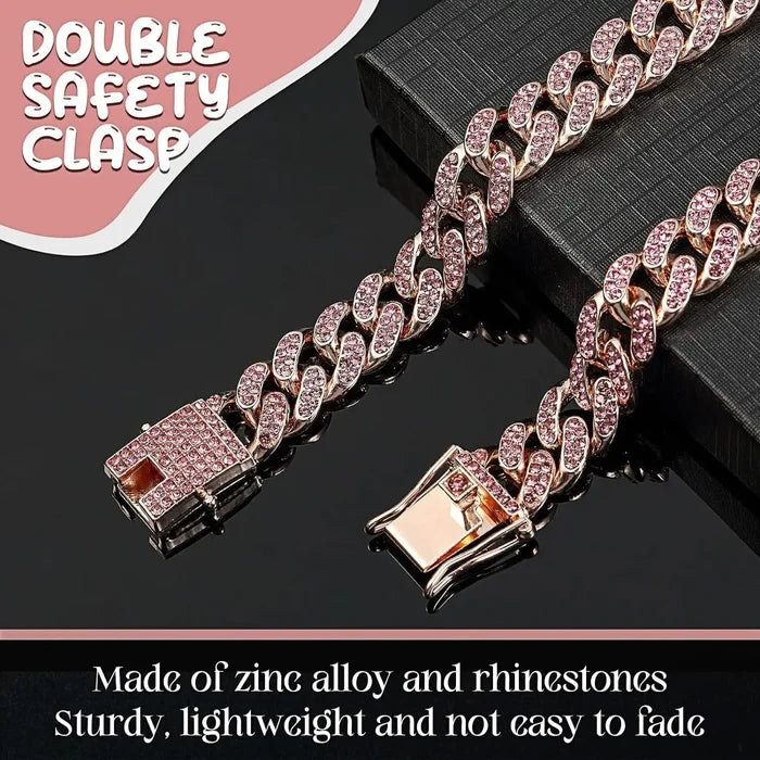 Cuban Link Dog Collar: Luxury Iced Out Gold Diamond Chain