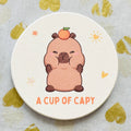 Cute Capybara Absorbent Drink Coaster for Desk Home Decor
