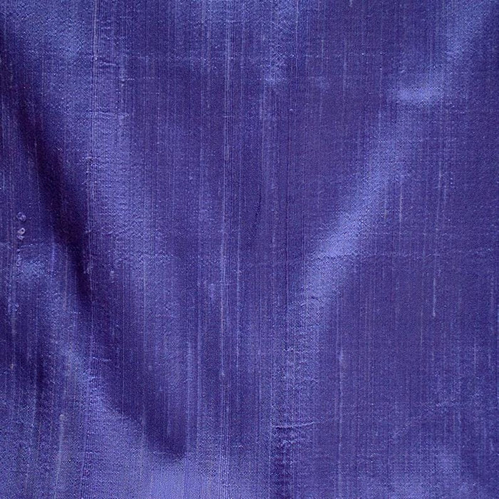 Dark Periwinkle Silk Dupioni Fabric by the Yard, Blue Silk Fabric