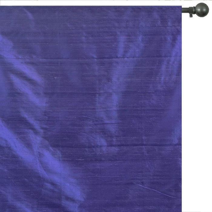 Dark Periwinkle Silk Dupioni Fabric by the Yard, Blue Silk Fabric