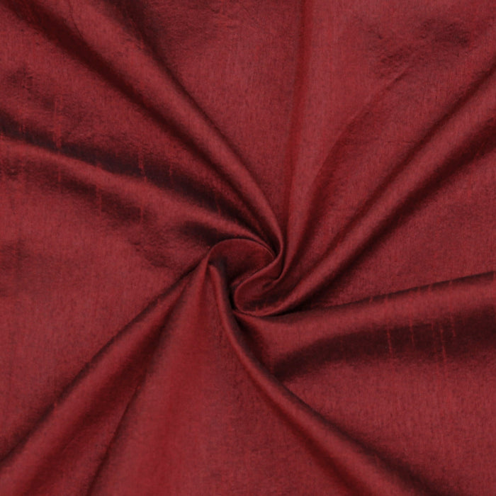 Deep Red Faux Silk Fabric By The Yard