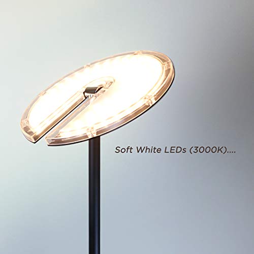 Dimmable LED Torchiere Floor Lamp 3-Level Adjustable - EK CHIC HOME
