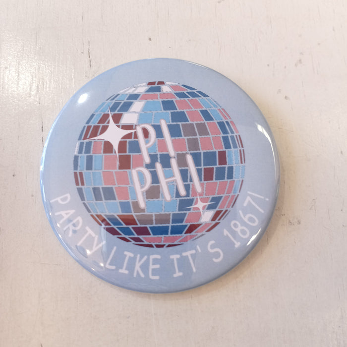 Disco Ball Button- Pi Beta Phi