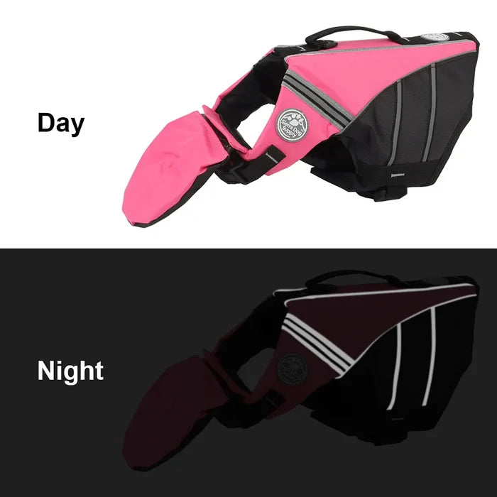 Dog Flotation Vest & Life Jacket with Rescue Handle for Small, Medium, Large Dogs