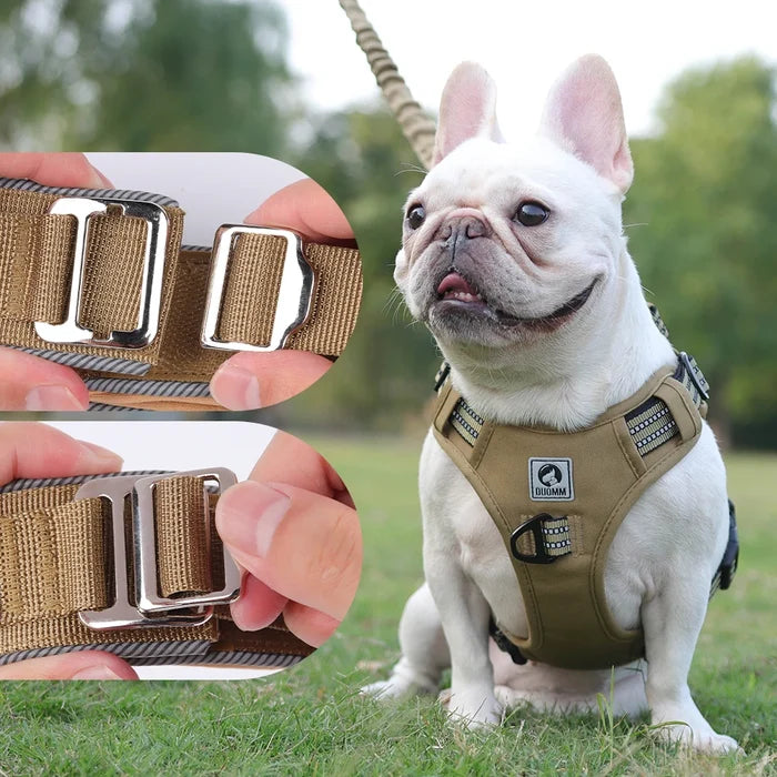 Dog Harness with Handle and Poop Bag Holder, Comfortable Vest Design for Small Medium Dogs, Ideal for French Bulldogs