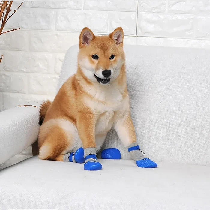 Dog Rain Boots Waterproof Anti-Slip Breathable Warm Dog Socks for All Seasons