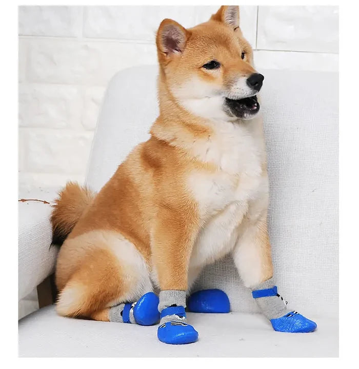 Dog Rain Boots Waterproof Anti-Slip Breathable Warm Dog Socks for All Seasons
