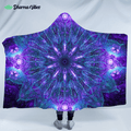 Electric Bloom by Cameron Gray Hooded Blanket